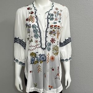 Johnny Was BIYA Silk Shirt